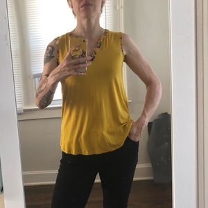 Yellow tank top from Modcloth